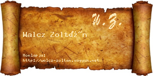 Walcz Zoltán névjegykártya